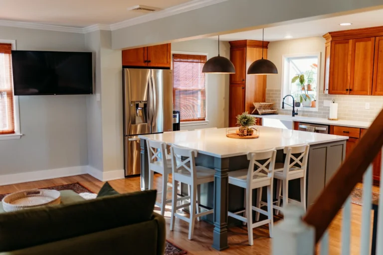 Custom interior renovation showing connected spaces after home addition by Armitage Interiors