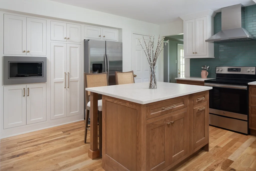 Custom kitchen remodel with natural light and timeless finishes by Armitage Interiors in Bucks County