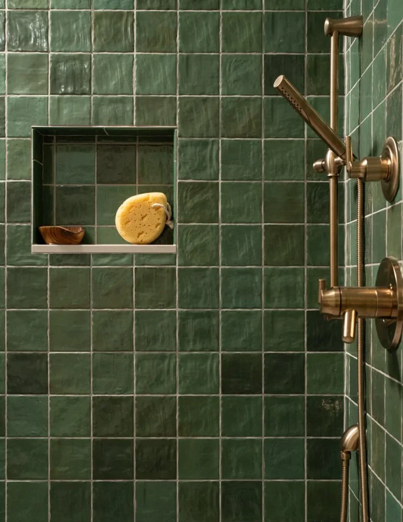 Refined bathroom renovation with natural textures and custom details by Armitage Interiors, Solebury